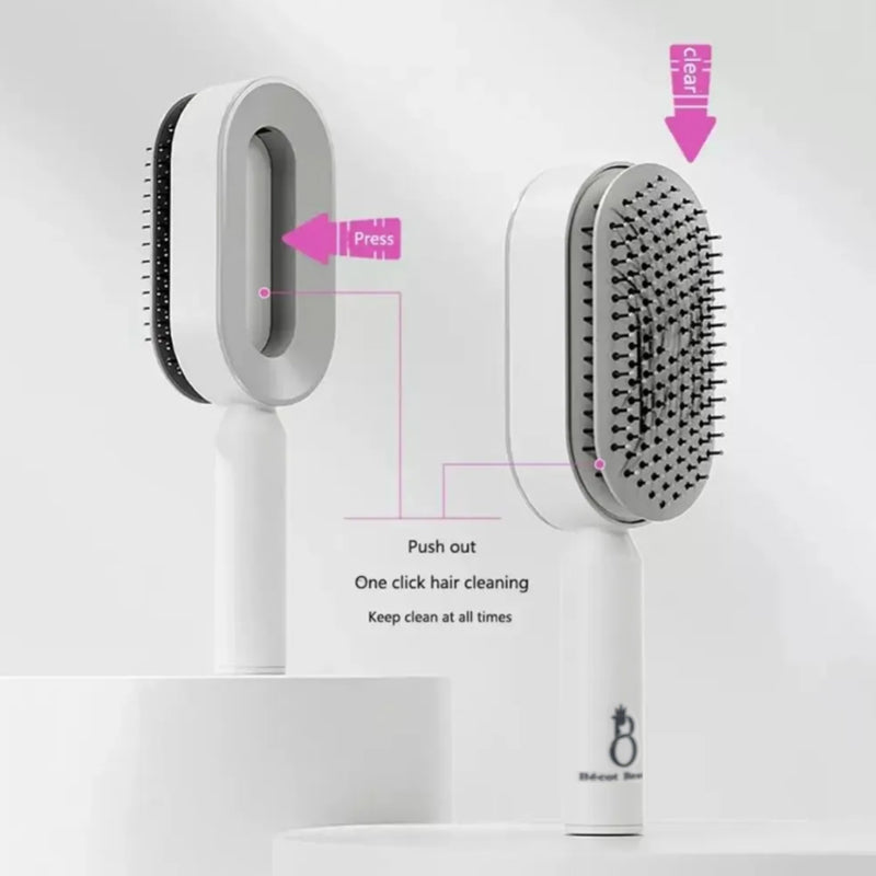 Bécot Beauté Selbstreinigende Haarbürste – 3D Massagekamm