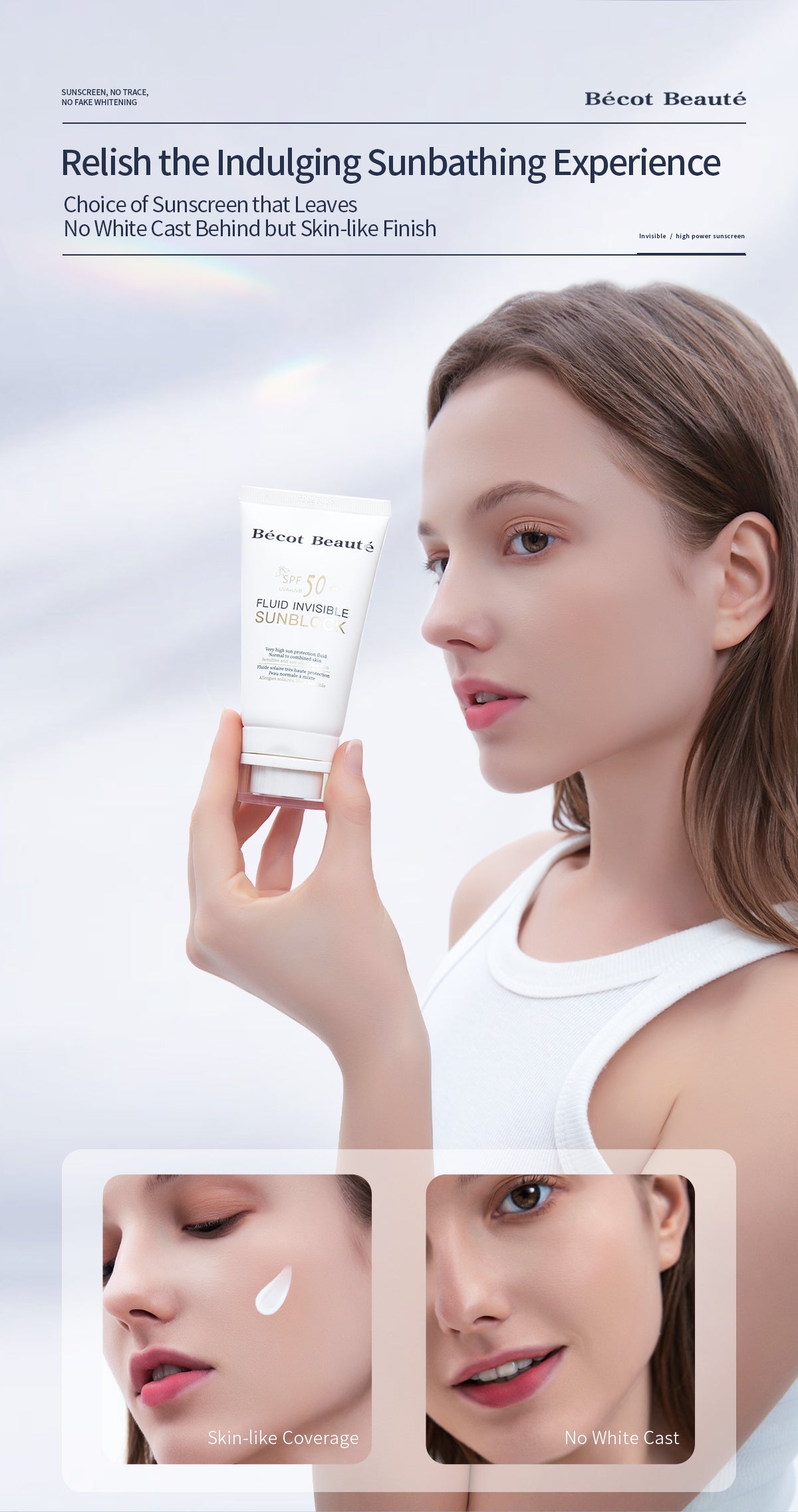 Unsichtbarer Sonnenschutz mit SPF 50+ | Bécot Beauté – Leicht, Hautfreundlich & Effektiv