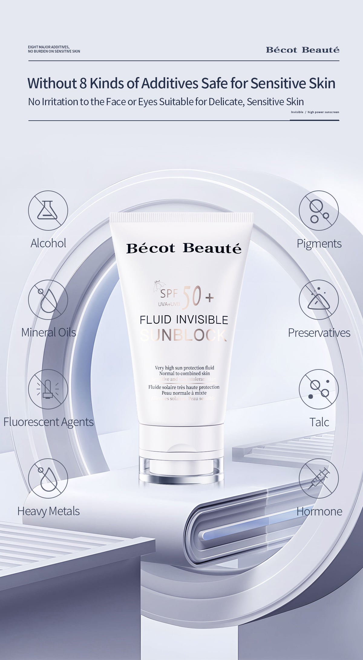 Unsichtbarer Sonnenschutz mit SPF 50+ | Bécot Beauté – Leicht, Hautfreundlich & Effektiv