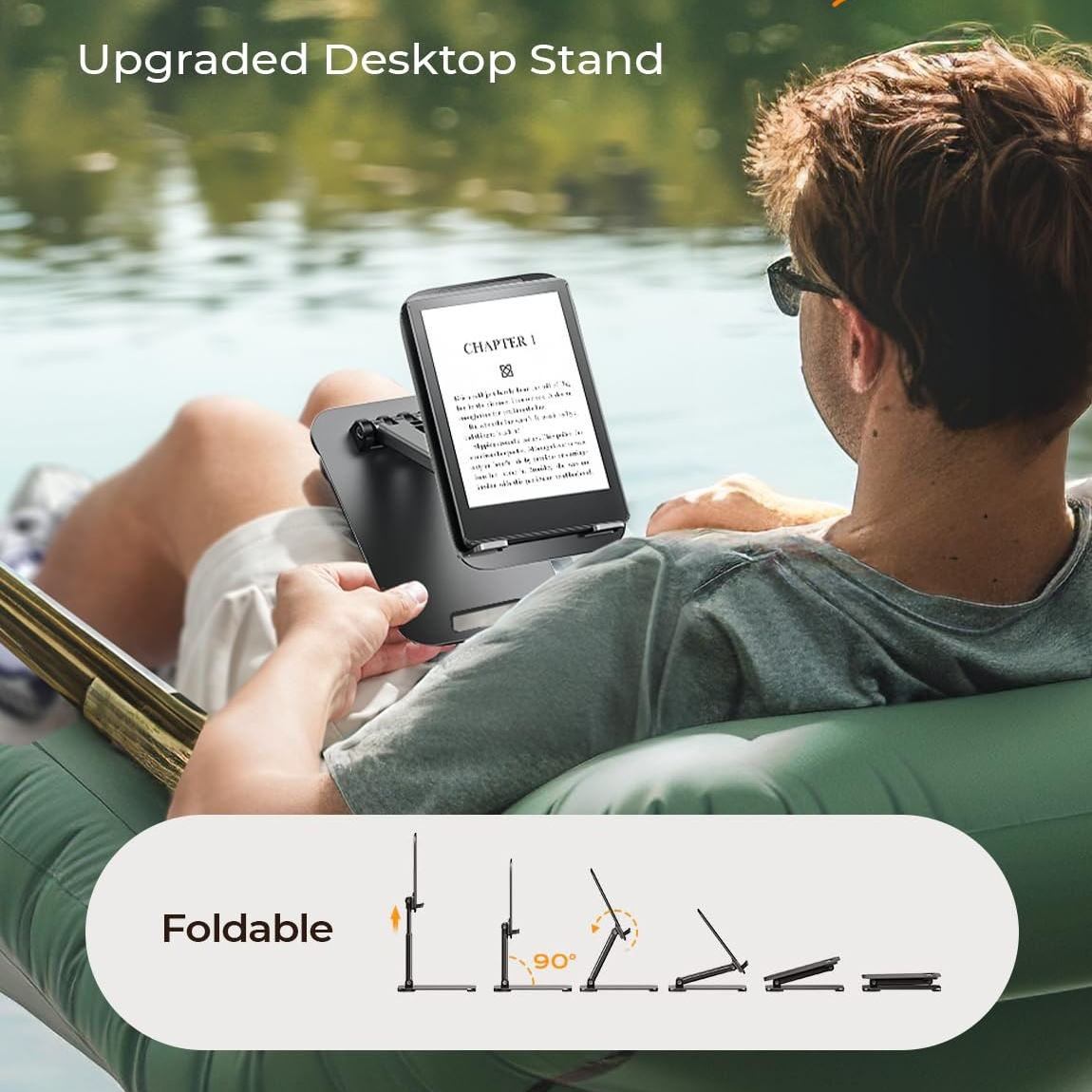 LISEN Faltbarer Tablet-Ständer / Verstellbarer iPad-Halter / Tragbare Monitor-Halterung (4–15,9 Zoll)