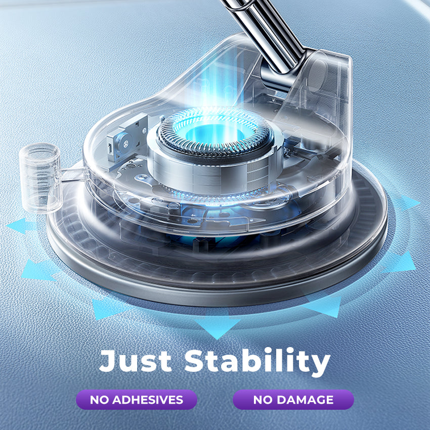 LISEN N52 Magnetischer Autotelefonhalter mit Vakuum-Saugnapf – Faltbarer Handyhalter für Dashboard