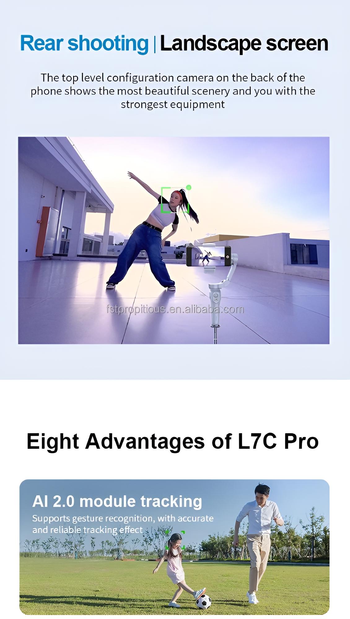 L7C Pro Gimbal Stabilisator für Smartphone, 3-Achsen Telefon Gimbal Stabilisator