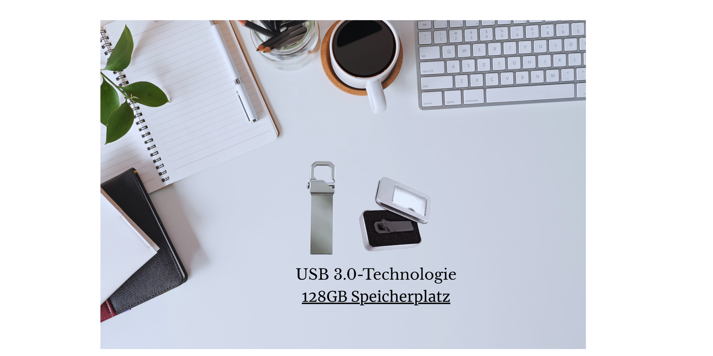 USB 3.0 Speicherstick mit Schlüsselanhänger – Hohe Übertragungsgeschwindigkeit & Aluminiumgehäuse