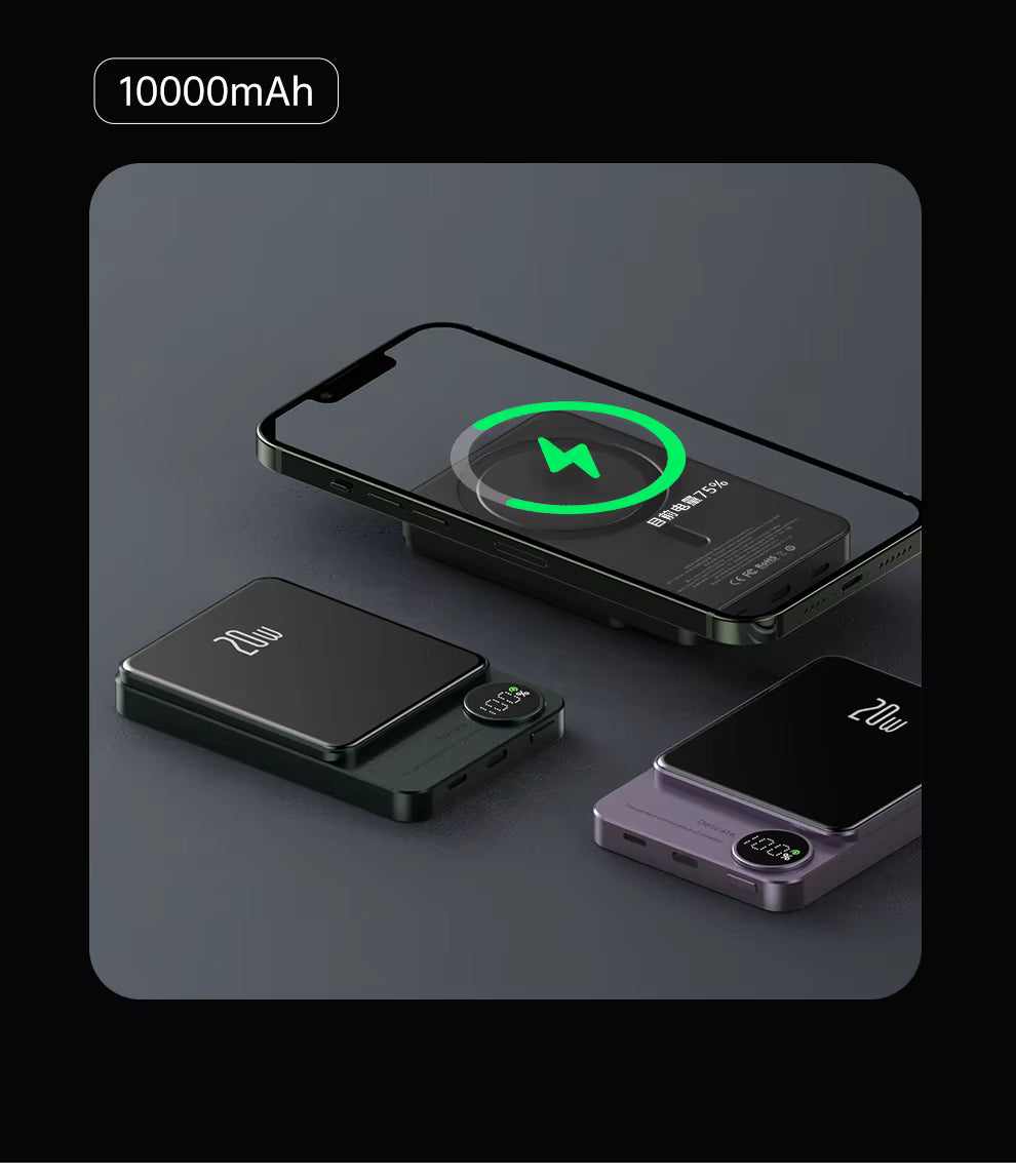 eYGOChargers Q9 | 20W Super Powerbank mit MagSafe – Schnell, Stilvoll, Kabellos 5000 mAh