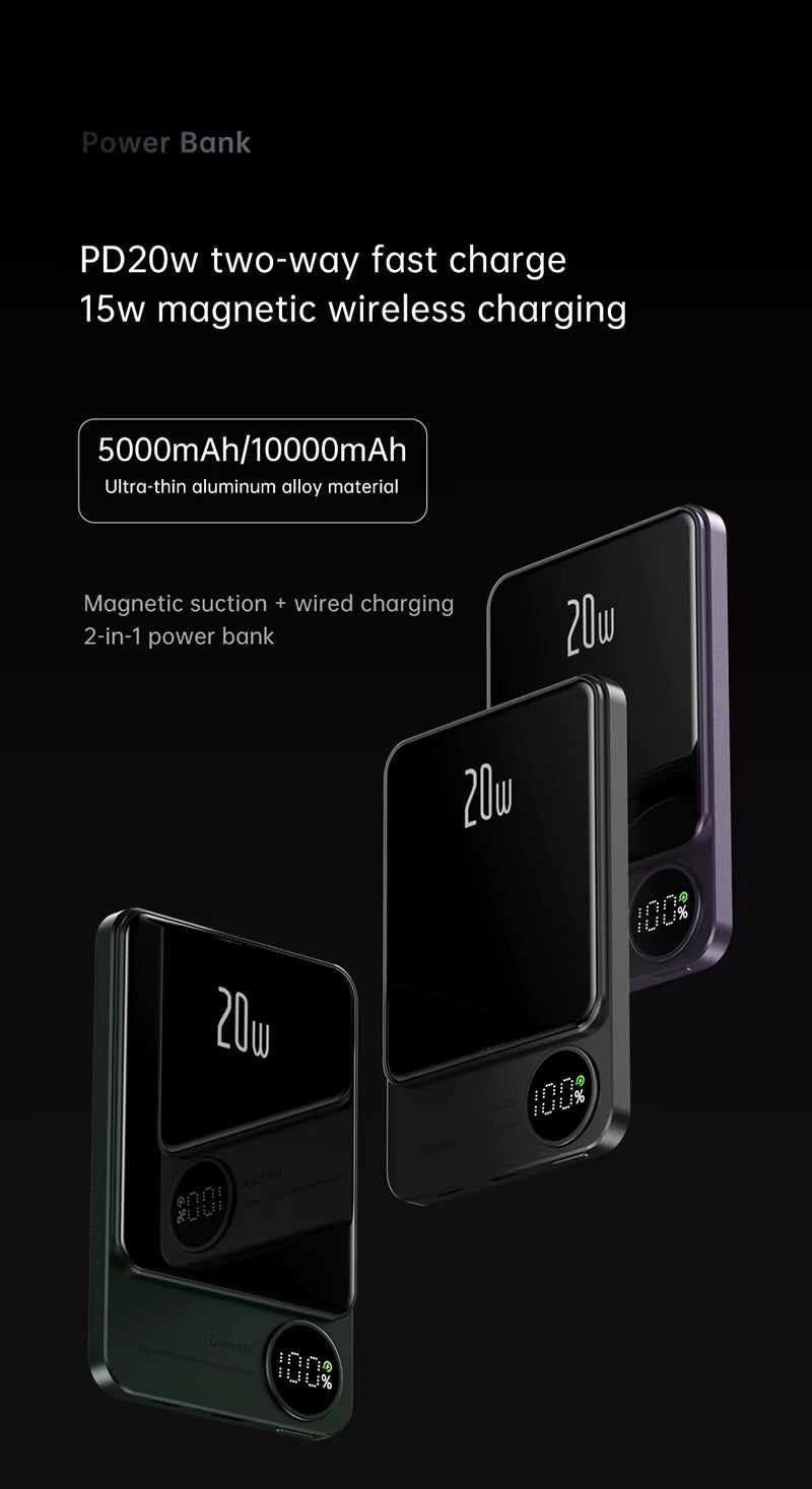 eYGOChargers Q9 | 20W Super Powerbank mit MagSafe – Schnell, Stilvoll, Kabellos 5000 mAh