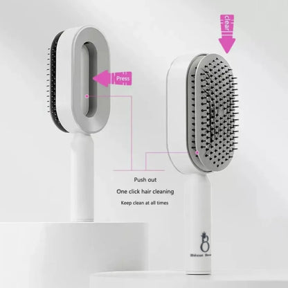 Bécot Beauté Selbstreinigende Haarbürste – 3D Massagekamm