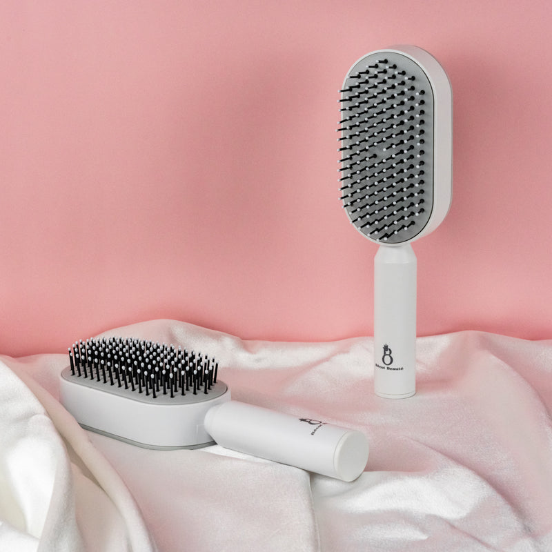 Bécot Beauté Selbstreinigende Haarbürste – 3D Massagekamm