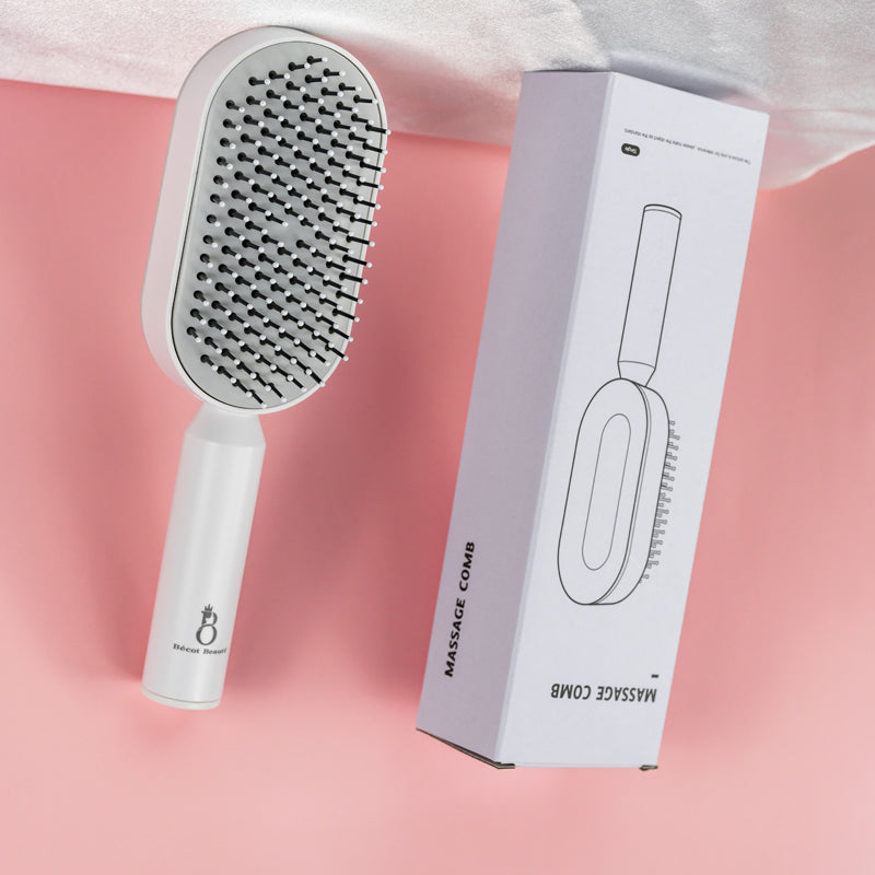 Bécot Beauté Selbstreinigende Haarbürste – 3D Massagekamm