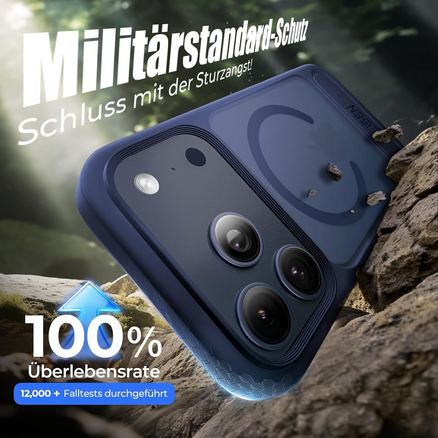 LISEN iPhone 17 Pro Max Hülle – Magnetisch, Stand, Military-Grade Schutz