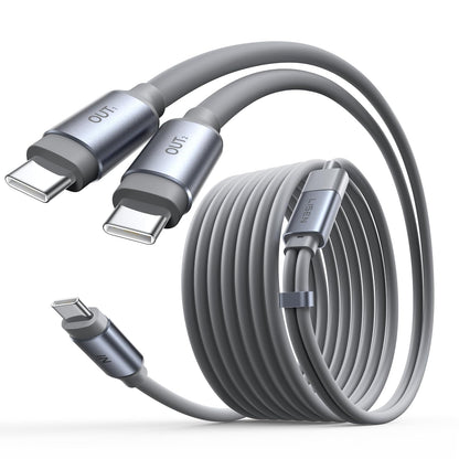 LISEN 140W USB-C Splitter-Ladekabel 2-in-1 – Dual USB-C, 2 m
