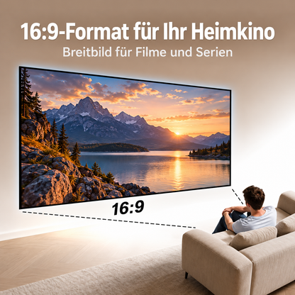 Beamer Leinwand – 16:9, 120 Zoll , mattweiß TOPLEO MK01