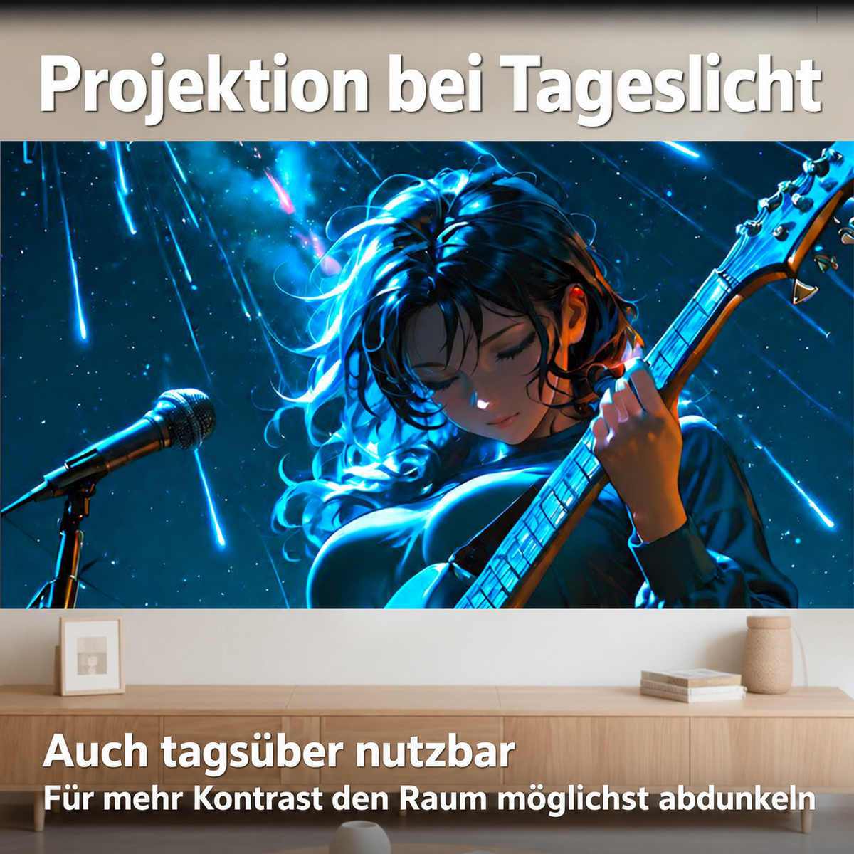 Beamer Leinwand – 16:9, 120 Zoll , mattweiß TOPLEO MK01