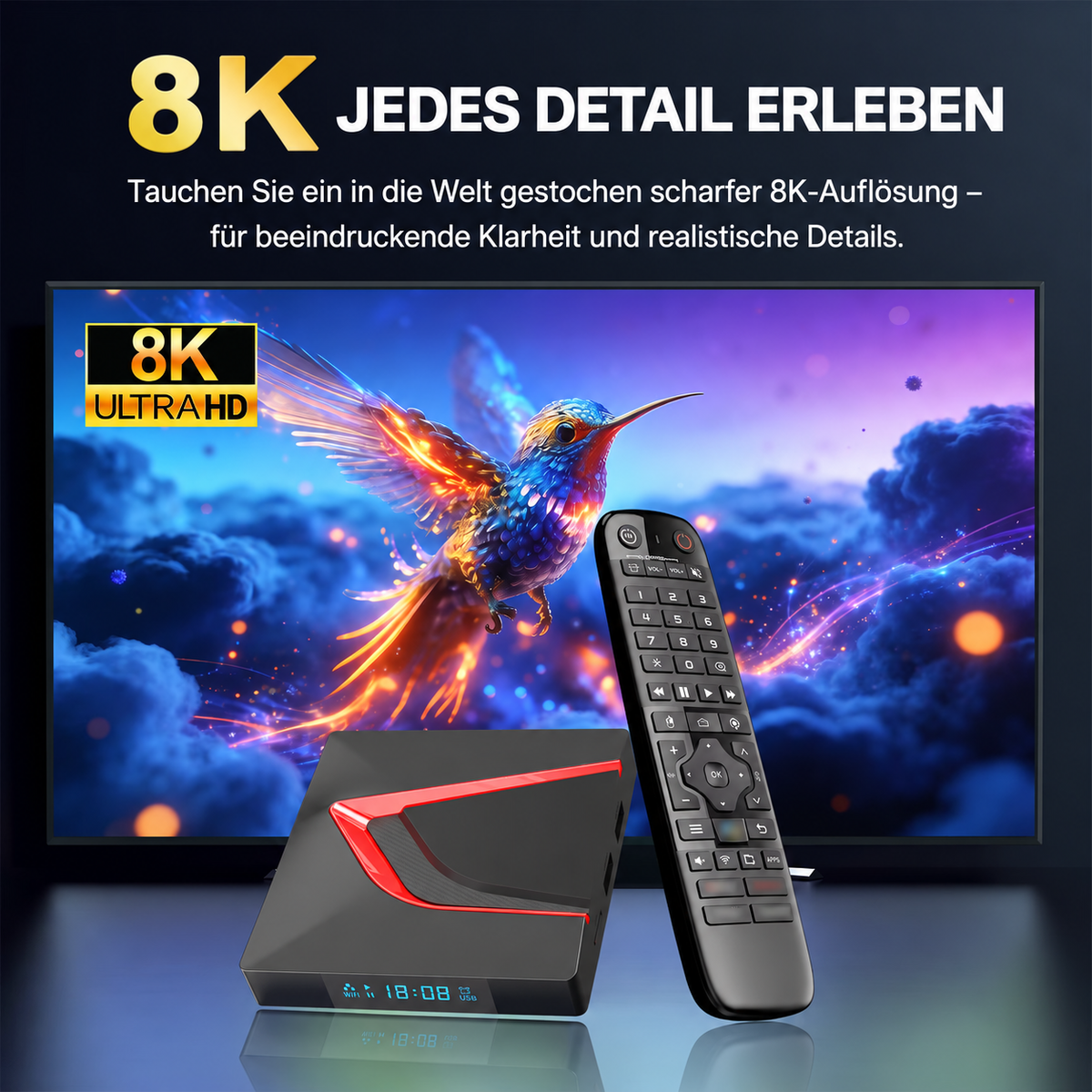 Z13 Pro Android 14 TV Box – 4 GB/32 GB, 8K, Dual-WLAN & Bluetooth 5.0