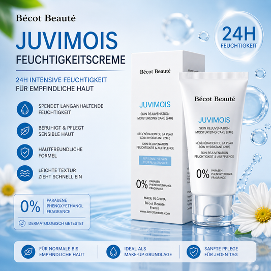 Becot Beauté JUVIMOIS Feuchtigkeitscreme 24h Pflege Sensible Haut Hyaluron Creme