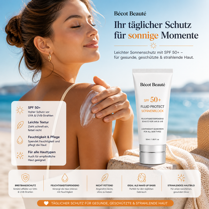 Becot Beauté SPF 50+ Sonnencreme Anti-Aging Unsichtbar Leichte Textur UVA UVB Schutz
