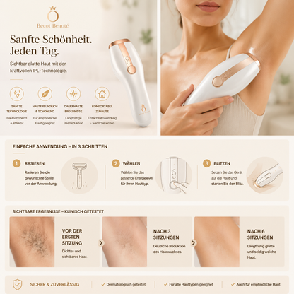 Safir Soğutmalı IPL Lazer Epilasyon – Ağrısız ve Hızlı – Bécot Beauté