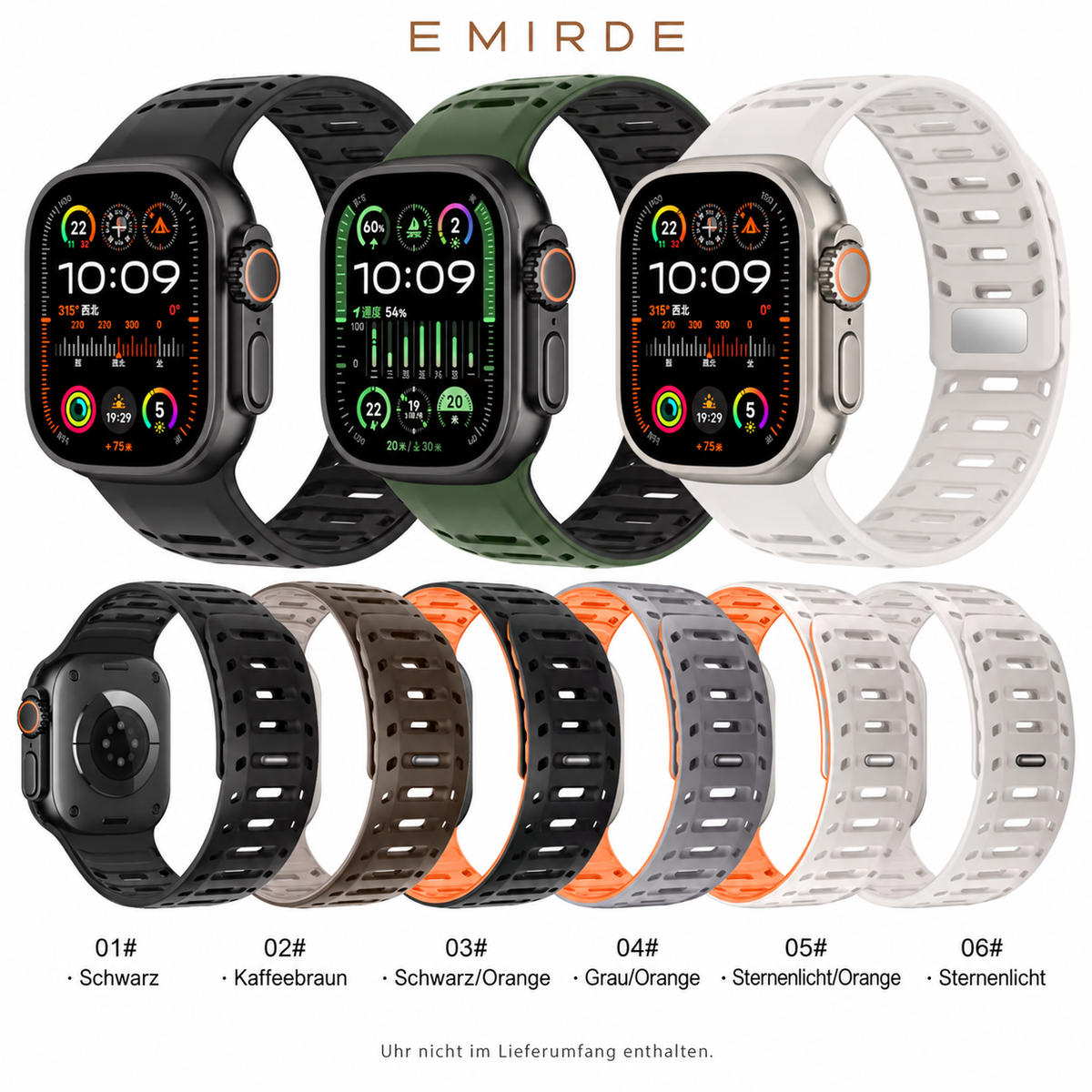 Magnetisches Silikon Armband für Apple Watch Ultra 49 mm