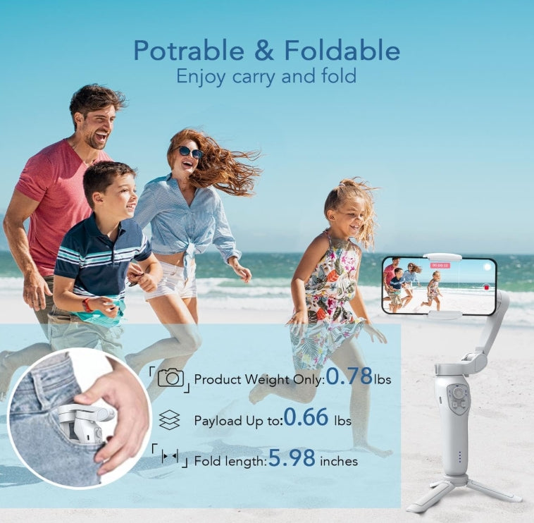 L7C Pro Gimbal Stabilisator für Smartphone, 3-Achsen Telefon Gimbal Stabilisator