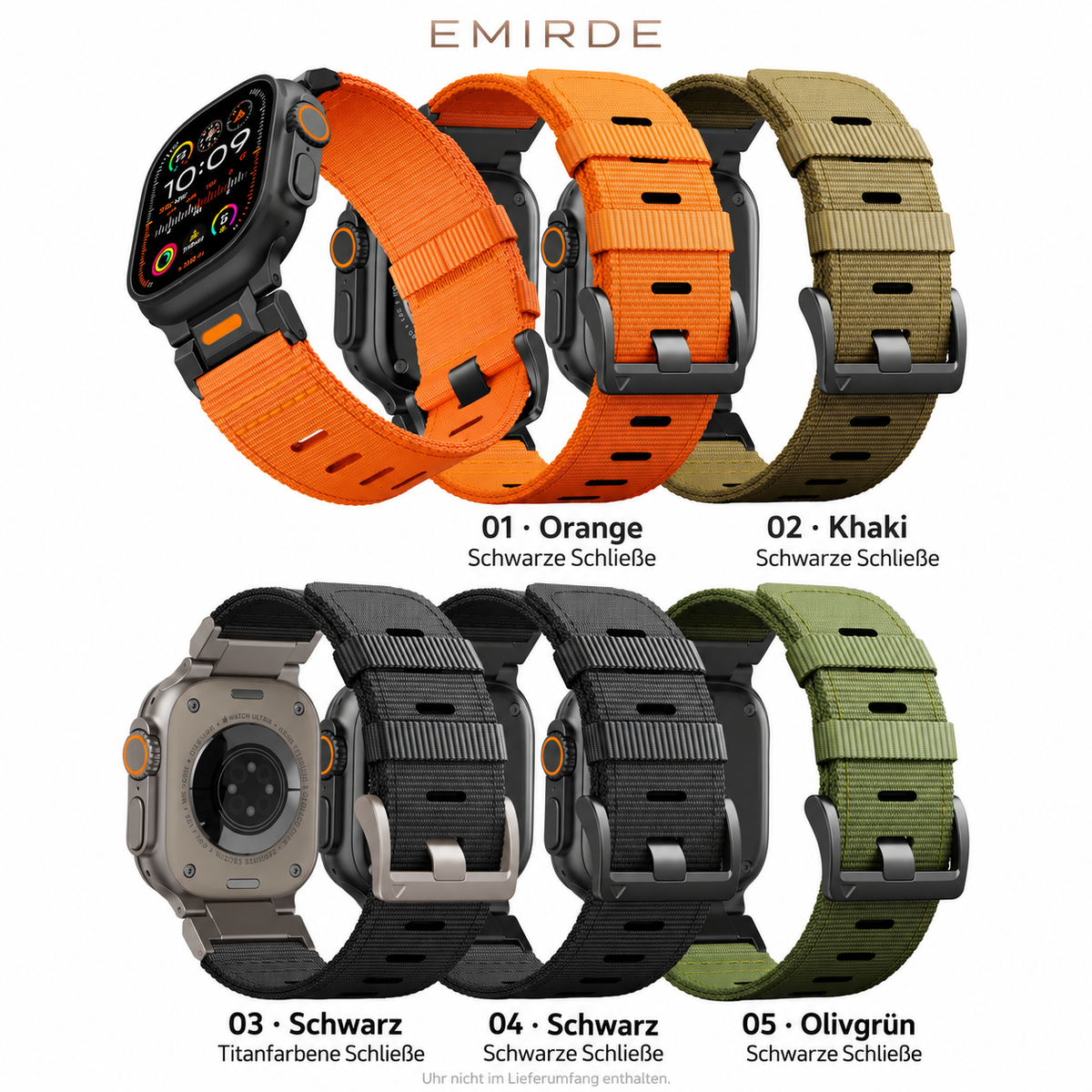 Armband für Apple Watch – mit Dornschließe Nylon Sport Loop
