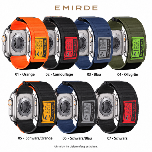 Outdoor Nylon Armband für Apple Watch Ultra 49 mm – mit Klettverschluss