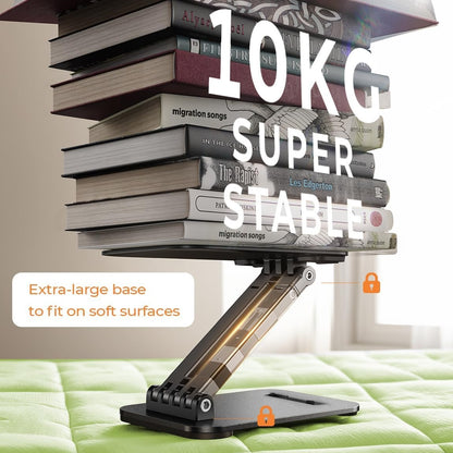 LISEN Faltbarer Tablet-Ständer / Verstellbarer iPad-Halter / Tragbare Monitor-Halterung (4–15,9 Zoll)