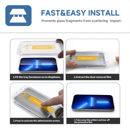 iPhone 15 / 16 / 17 HD Panzerglas 2er-Pack – 9H Schutzglas mit Montagehilfe