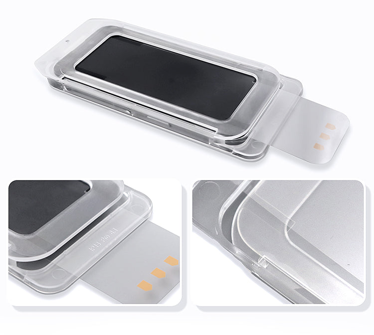 Panzer Glas für iPhone (15 / 16 / 17 + Pro/ Pro Max) 2er-Pack Anti-Spy Magic Box