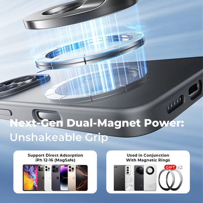 LISEN N52 Magnetischer Autotelefonhalter mit Vakuum-Saugnapf – Faltbarer Handyhalter für Dashboard