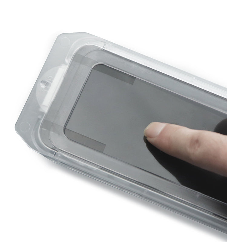 Panzer Glas für iPhone (15 / 16 / 17 + Pro/ Pro Max) 2er-Pack Anti-Spy Magic Box