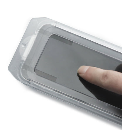 Panzer Glas für iPhone (15 / 16 / 17 + Pro/ Pro Max) 2er-Pack Anti-Spy Magic Box