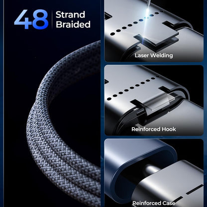 LISEN 240W USB-C zu USB-C Kabel – 2er Set, Nylon geflochten, Schnellladen (PD 3.1)