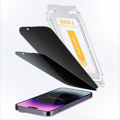 Panzerglas für iPhone (15/16/17 + Pro/Pro Max) Dzcolors Privacy Magic Box – 2er-Pack Anti-Spy