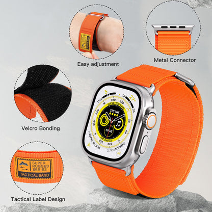 Outdoor Nylon Armband für Apple Watch Ultra 49 mm – mit Klettverschluss