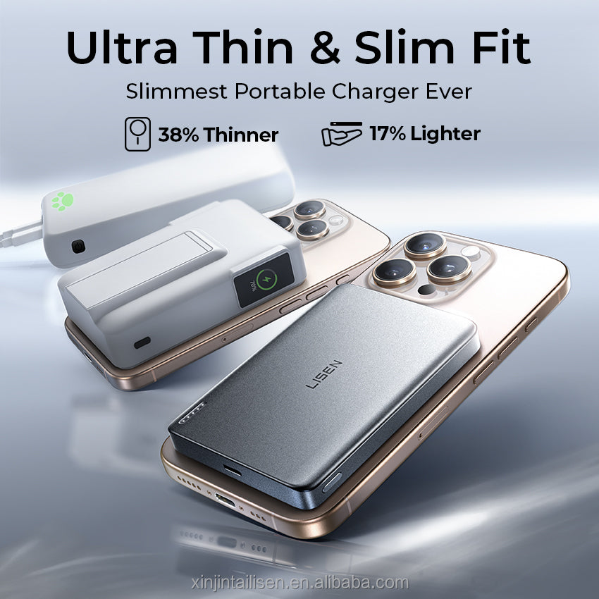 LISEN Powerbank 10000mAh – 22,5W USB-C PD Schnelllade-Powerbank Akku