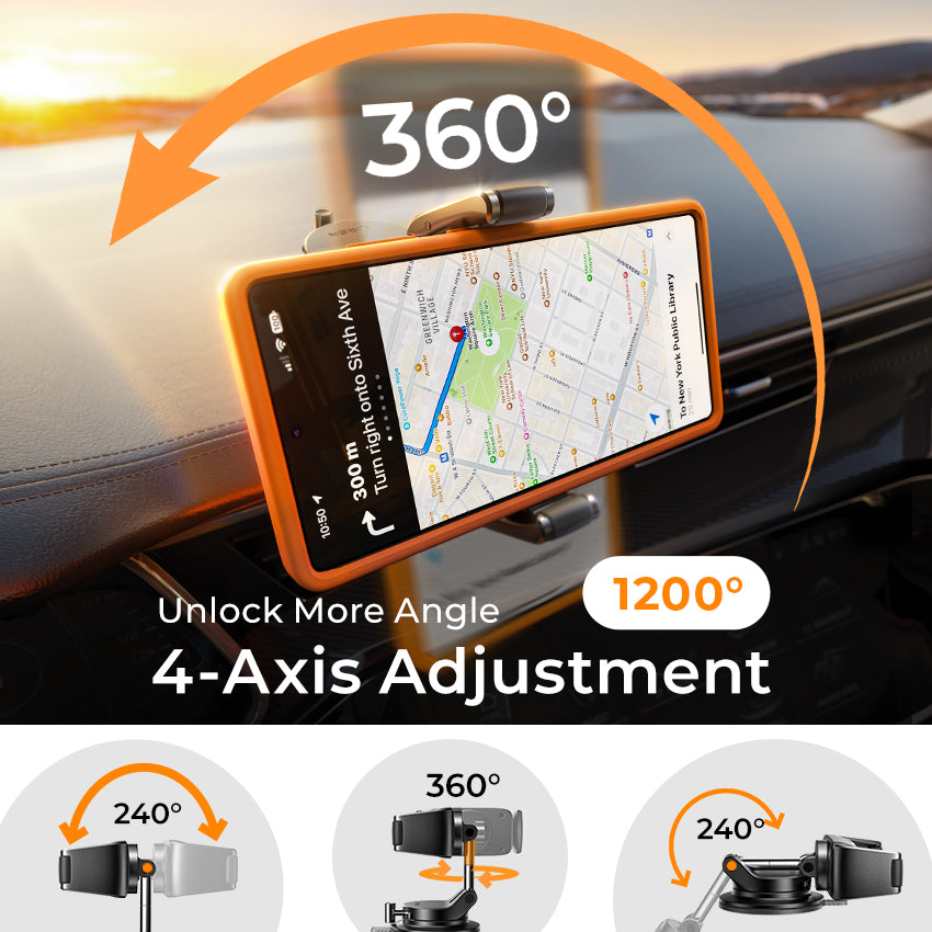 LISEN Vakuum Handyhalter Auto Saugnapf Halter 360° Dashboard Windschutz