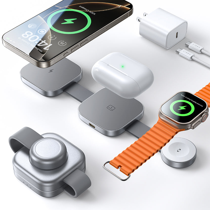 LISEN 3-in-1 MagSafe Ladegerät – Apple iPhone, Apple Watch & AirPods – 15W Fast Charging