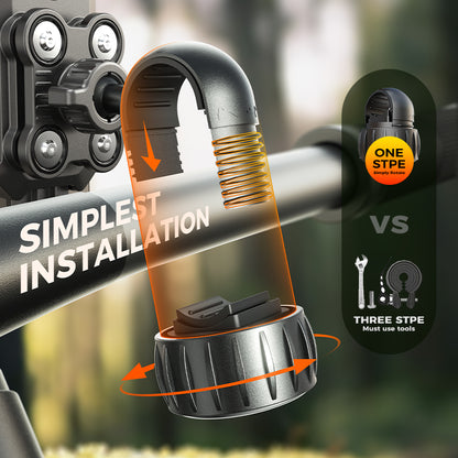 LISEN E-Bike Motorrad Halter Anti-Vibration Handyhalter 360° Lenker Halter