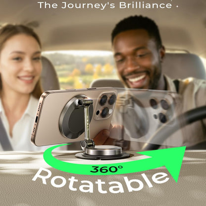 LISEN Magnetischer Auto-Handyhalter – 15W MagSafe Ladegerät, Aluminium, 360° Drehbar