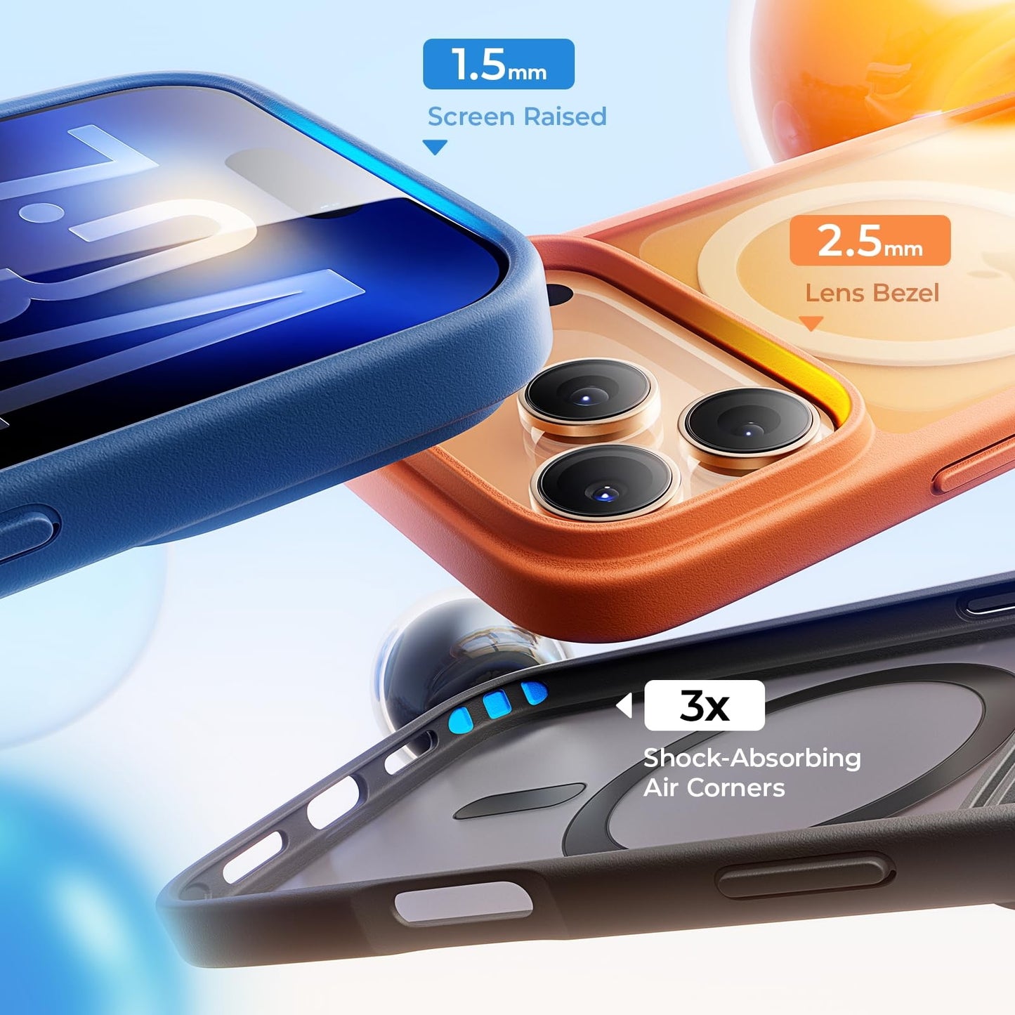 LISEN MagSafe kompatible TPU Schutzhülle für iPhone 16 / 17 Series – Stoßfest & Slim Armor Case