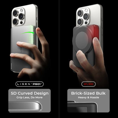 LISEN Premium Mini Powerbank 5000mAh – Magnetisch Ultra Slim