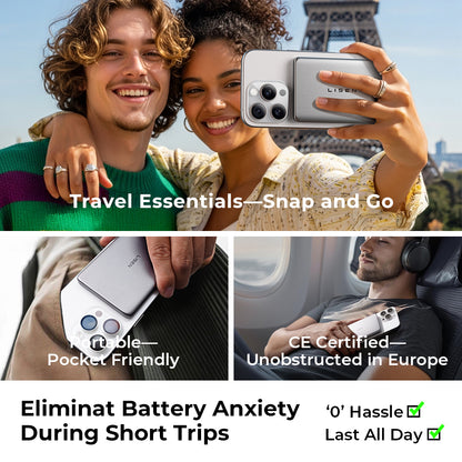 LISEN Premium Mini Powerbank 5000mAh – Magnetisch Ultra Slim