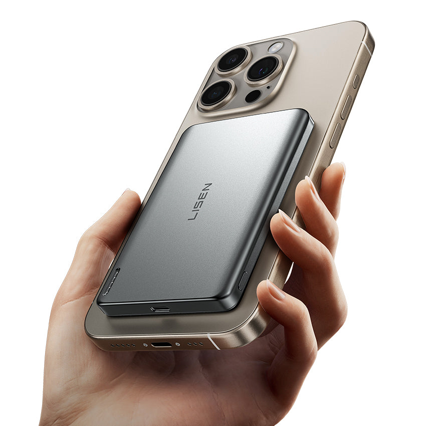 LISEN Premium Mini Powerbank 5000mAh – Magnetisch Ultra Slim