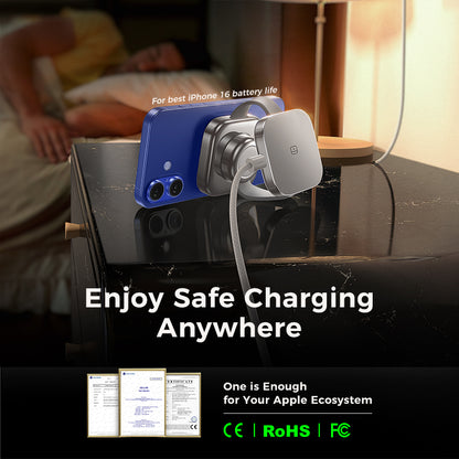 LISEN 3-in-1 MagSafe Ladegerät – Apple iPhone, Apple Watch & AirPods – 15W Fast Charging