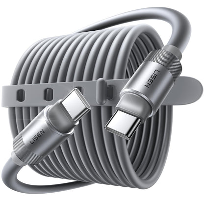 LISEN USB-C auf USB-C Kabel – 100 W PD Schnellladekabel mit weicher Silikonoberfläche