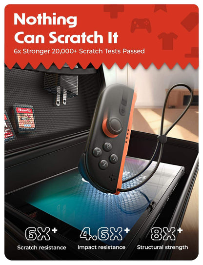 LISEN Displayschutzfolie aus gehärtetem Glas für Nintendo Switch 2 – Auto-Alignment Kit, Vollabdeckung