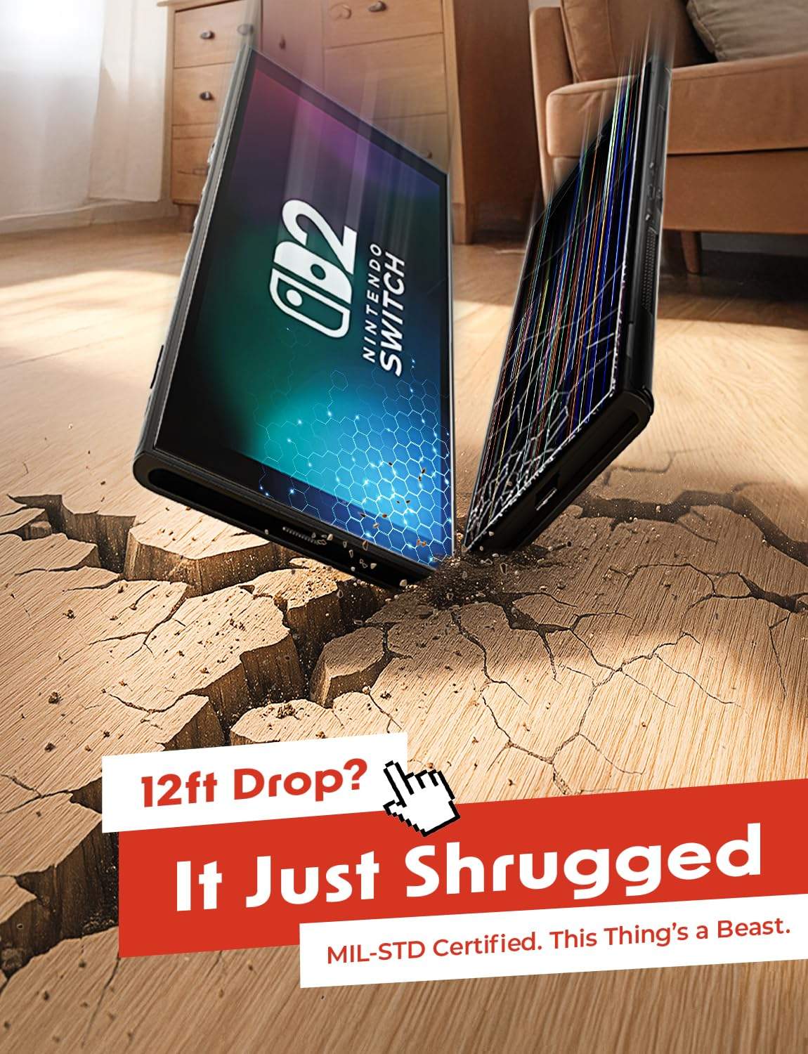 LISEN Displayschutzfolie aus gehärtetem Glas für Nintendo Switch 2 – Auto-Alignment Kit, Vollabdeckung