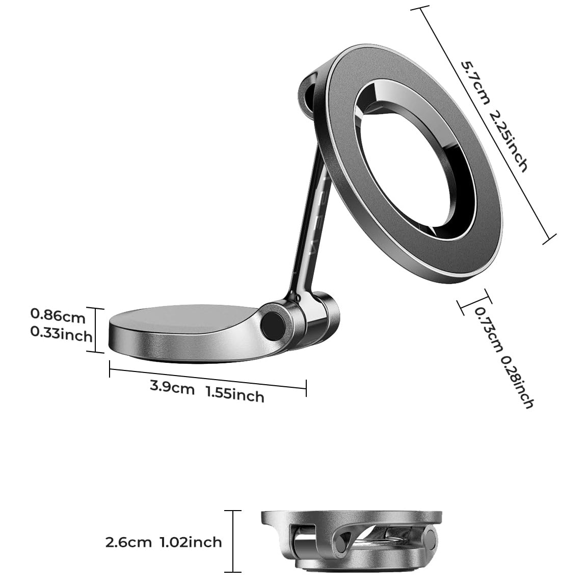 LISEN 360° Drehbare Magnet-Halterung [Klassiker]