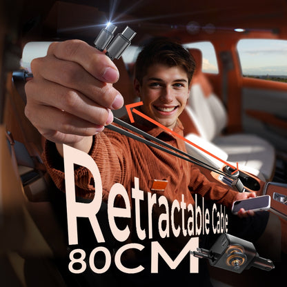 LISEN 84W Auto-Ladegerät mit einziehbarem USB-C Kabel