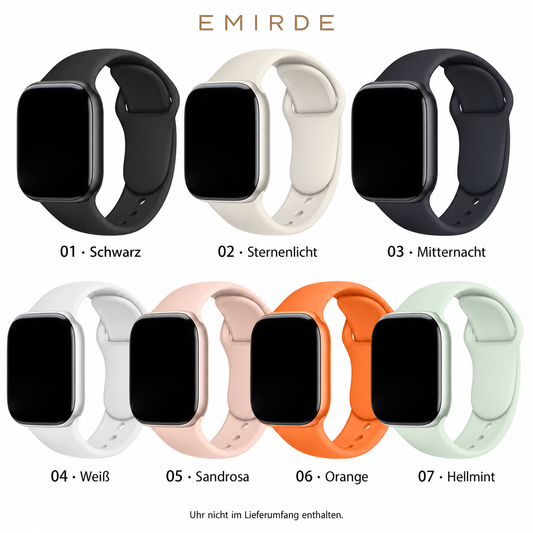Silikon Armband für Apple Watch – weich & verstellbar