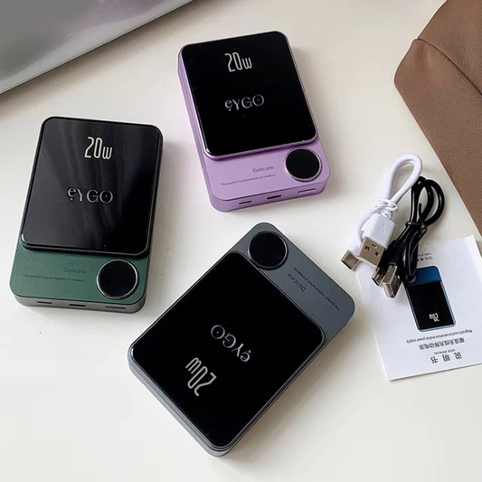 eYGOChargers Q9 | 20W Super Powerbank mit MagSafe – Schnell, Stilvoll, Kabellos 5000 mAh
